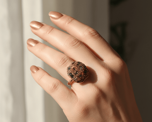 Crystal Dome Cocktail Ring